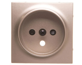 Simon 54 Pokrywa gniazda pojedynczego z przesłonami złoty mat DGZ1ZP/44