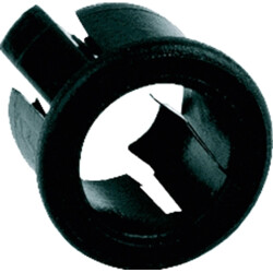 Socket, plastic, black, for LED 5 mm, RTC.51