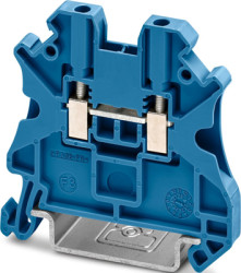 Through terminal block, screw connection, 0.14-1.5 mm², 17.5 A, 8 kV, blue, 1452264