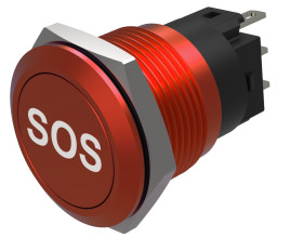 Nasadka przełącznika Chwilowy 1-stykowe, 1-stykowe średnica wycięcia 19mm Montaż wpuszczany EAO