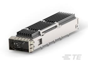 Wtykowe złącze we/wy, seria: QSFP-DD, typ: Złącze, Cage i radiator, l. portów: 1, 1-pinowe