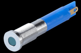 Q6F1CXXB12E Indicator LED, 12 V DC, 6 mm, FASTON, blue/BrC