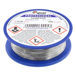 Cyna lutownicza z topnikiem SW26 - 0.5mm - spoiwo Sn60Pb40 Cynel 100g