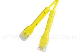 Patchcord UTP-K6a; 0,25 m; żółty; LSOH/LSZH, ultra flex