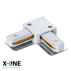 Złączka typu L do szyny, biała