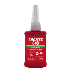 Klej do elementów metalowych, Loctite 648, Płyn, Butelka, 50 ml