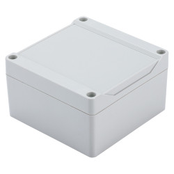 Hammond 1555LGY Watertight ABS Enclosure Grey, Styled Lid 105 x 105 x 60mm