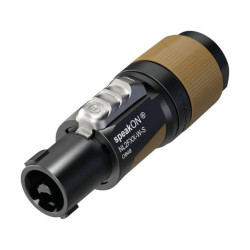 Neutrik NL2FXX-W-S Audio Jack Plug 2-pin Black-Brown Screw Terminals