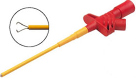 Clamp test probe, red, max. 4 mm, L 162 mm, CAT II, socket 4 mm, 972306101