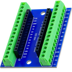 Terminal adapter board with screw terminals compatible with Nano V3 and Arduino