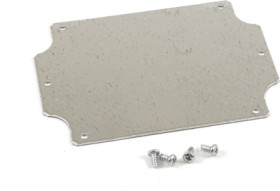 Mounting plate, steel, (L x W x H) 108 x 76 x 1.63 mm, gray, for series 1555FF/1555F2F, 1555FFPL
