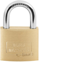 Burg W&#xE4;chter 33661 C-Line Padlock 40mm Brass 6 Keys Steel Shackle