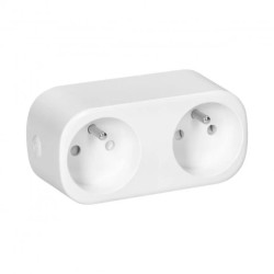 Rozgałęźnik bezprzewodowy podwójny Tuya Smart Wi-Fi, białe,OR-SH-17510/W