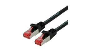 Kabel Krosowy Roline Cat.6 S/Ftp (Pimf), Poziom Komponentów, Lsoh, Czarny, 0,3 M