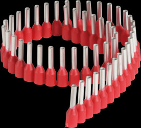 Ferrules - Stripe, 1 mm², red