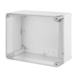 INDUSTRIAL Puszka hermetyczna n/t 220x170x107mm IP65 szara, pokrywa transparentna 2717-01