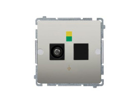 SIMON BASIC Gniazdo ekwipotencjalne pojedyncze (moduł) satynowy BMGEK1.01/29 KONTAKT SIMON