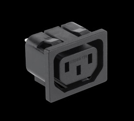 3-pin IEC C14 Computer 230VAC Mains Female Socket for Housing