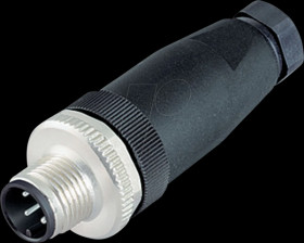 99 0429 14 04 Cable connector M12, series 713, 4-pin, screw terminals, IP67