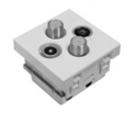 Gniazdo - końcowe 1M RTV-2xSAT 333003 /1szt/