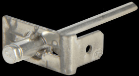 RIVZN 163 Flat connector, 1-pin, blind rivet technology, tin-plated