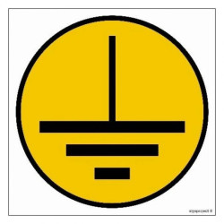 ZNAK - HJ001 Wskaźnik uziemienia 50 x 50 cm FN - Folia samoprzylepna