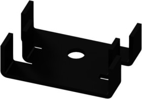 Finger shaped heatsink, (L x W x H) 18 x 25.4 x 8 mm, 25 K/W, black anodized, 10034953