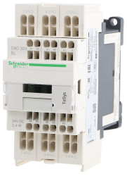Stycznik 24 V DC Schneider Electric 10 A 3NO + 2NC Płyta, szyna Zacisk klatkowy CAD323BL