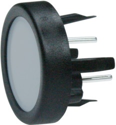 Short-stroke pushbutton, 1 Form A (N/O), 125 mA/48 VDC, unlit , actuator (gray, L 4 mm), 3 N, solder connection, 1241.1104.7096