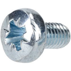 R-TECH 337205 Pozi Pan Head Machine Screws BZP M6 10mm - Pack of 100