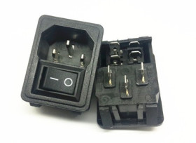 GNIAZDO AC IEC MESKIE DO OBUDOWY NA ZATR