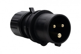 Wtyczka przemysłowa - przenośna 16A 3p 200V-250V /FE/ IP44 czarna