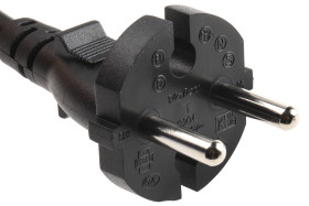 Przewód zasilania złącze A: IEC C17 złącze B: CEE 7/17 2.5m 10 A 250 V Czarny