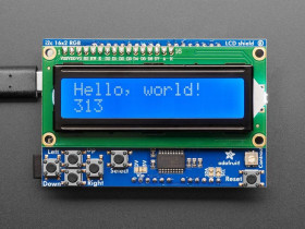 Adafruit LCD Shield Kit w/ 16x2 Character Display - Only 2 pins used