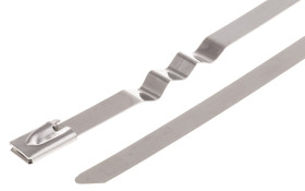 Opaska kablowa długość 200mm szerokość 7,9 mm RS PRO Stal nierdzewna 316 -80 → +540 °C