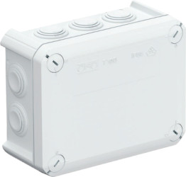 Cable junction box, 136 x 102 x 57 mm, no. of entries: 10, 10 mm², white, IP66, 2007533