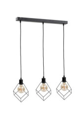 Lampa wisząca loftowa 3xE27 RUBEN BLACK