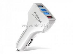 Ładowarka sam. 3.0 biała 4x USB 7A; szybka