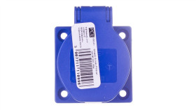 Gniazdo Tablicowe 10/16A 2P+Z Schuko 230V Niebieskie Ip44 1050-0B