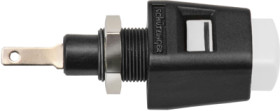 Quick pressure clamp, 12.5 mm, white, 30 VAC/60 VDC, 5 A, flat plug/solder connection, nickel-plated, ESD 6554 / WS