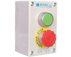 Kaseta kompletna 2-otworowa z napędem KZ,B I 1 przepust M20 IP65 SP22K2\04-1