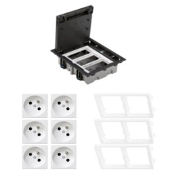 KONTAKT SIMON FLOOR BOX puszka podłogowa 6x gniazdo pojedyncze z/u do podłóg technicznych ( podniesionych )