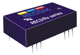 Przetwornica DC-DC, 3W, Uwe 9 → 36 V DC, Uwy ±15V dc, Iwy ±100mA, Recom