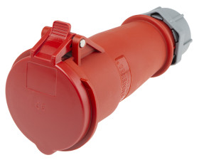 Złącze przemysłowe - zasilające 32A Gniazdo 400 V 3P + N + E Żeński MENNEKES Czerwony Montaż na kablu IP44