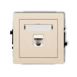 DECO Gniazda komputerowe pojedyncze 1xRJ45, kat. 5e, 8-stykowy beżowy 1DGK-1