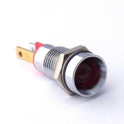 Lampka kontrolna do montażu panelowego 2V, czerwona 8mm LED Chrom Końcówka lutownicza CML Innovative Technologies