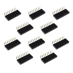 PB08R-Listwa stykowa 2.54mm kątowa 1x8, czarna - 10 szt.