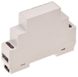ABS DIN rail enclosure, (L x W x H) 90 x 18 x 65 mm, light gray, 4U65020907310