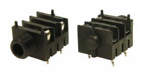 Złącze Jack 6,35 mm Żeński Mono Montaż na płytce drukowanej 5A