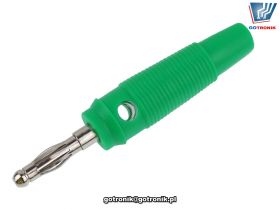 Wtyk banan 4mm zielony Amass 25.411.4